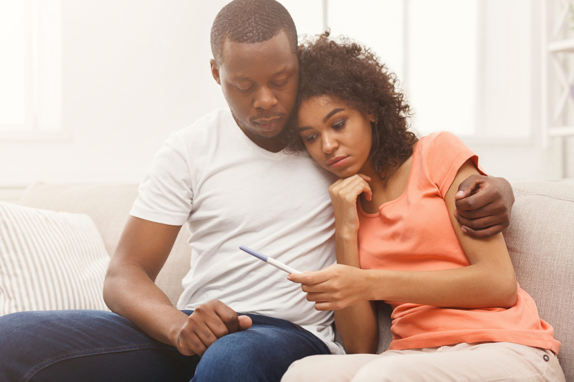 Couple dealing with infertility