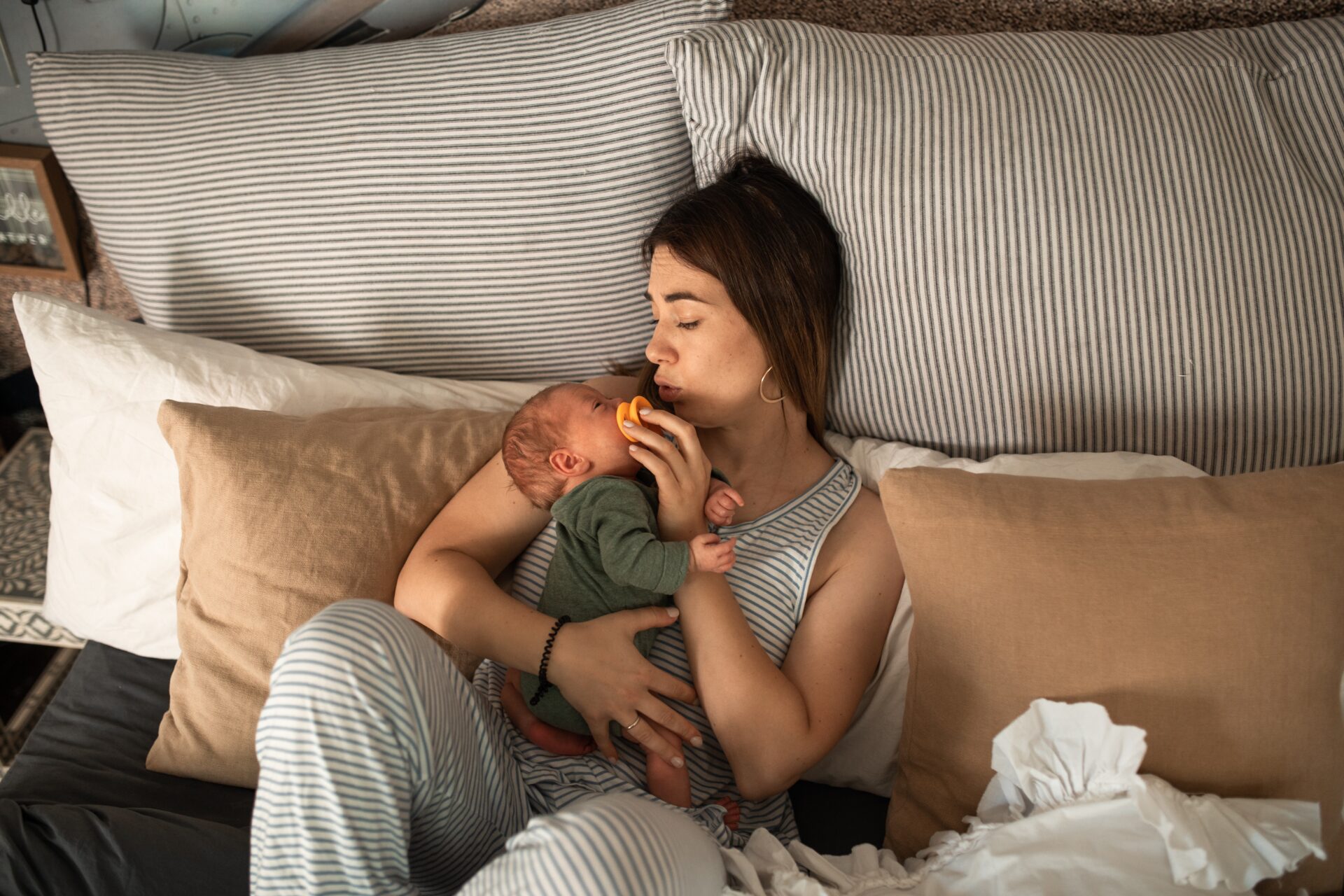 Mother with baby